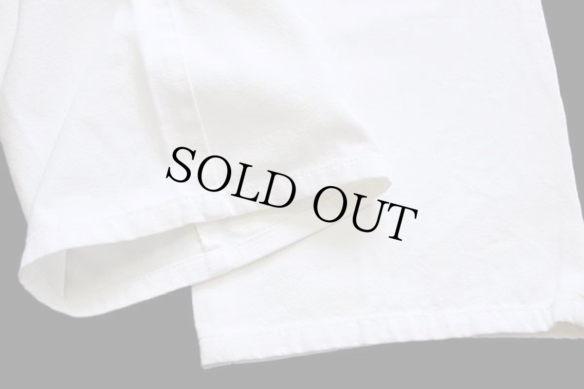 画像8: 90s イタリア製 benettonベネトン ツータック コットン キャンバス パンツ 白 52 (8)