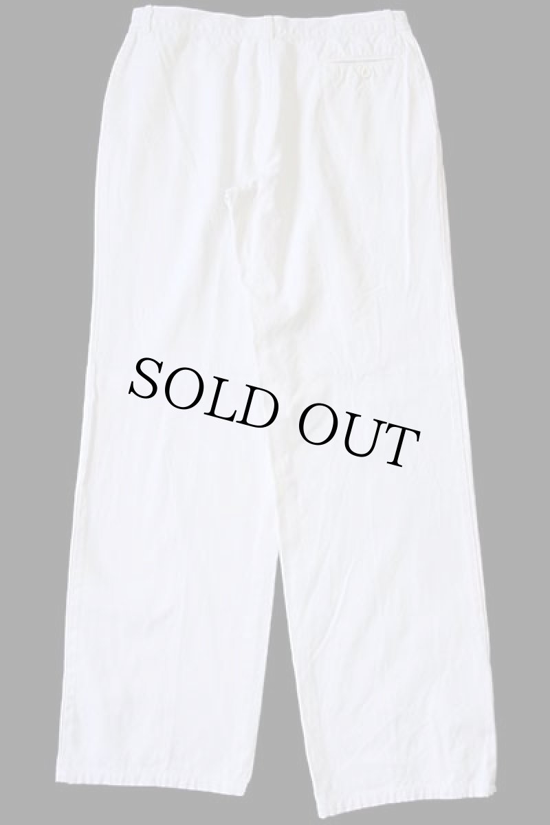 画像3: 90s イタリア製 benettonベネトン ツータック コットン キャンバス パンツ 白 52 (3)