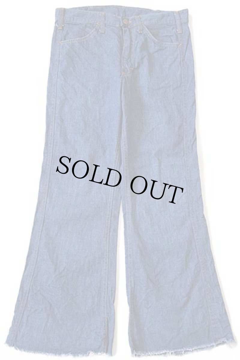 画像2: 70s Leeリー カットオフ フレア デニムパンツ w32★ベルボトム (2)