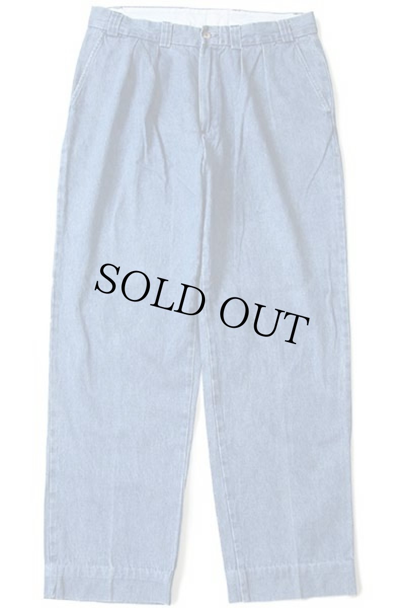 画像2: 00s DUCK HEAD ツータック デニム トラウザーズ w36 (2)