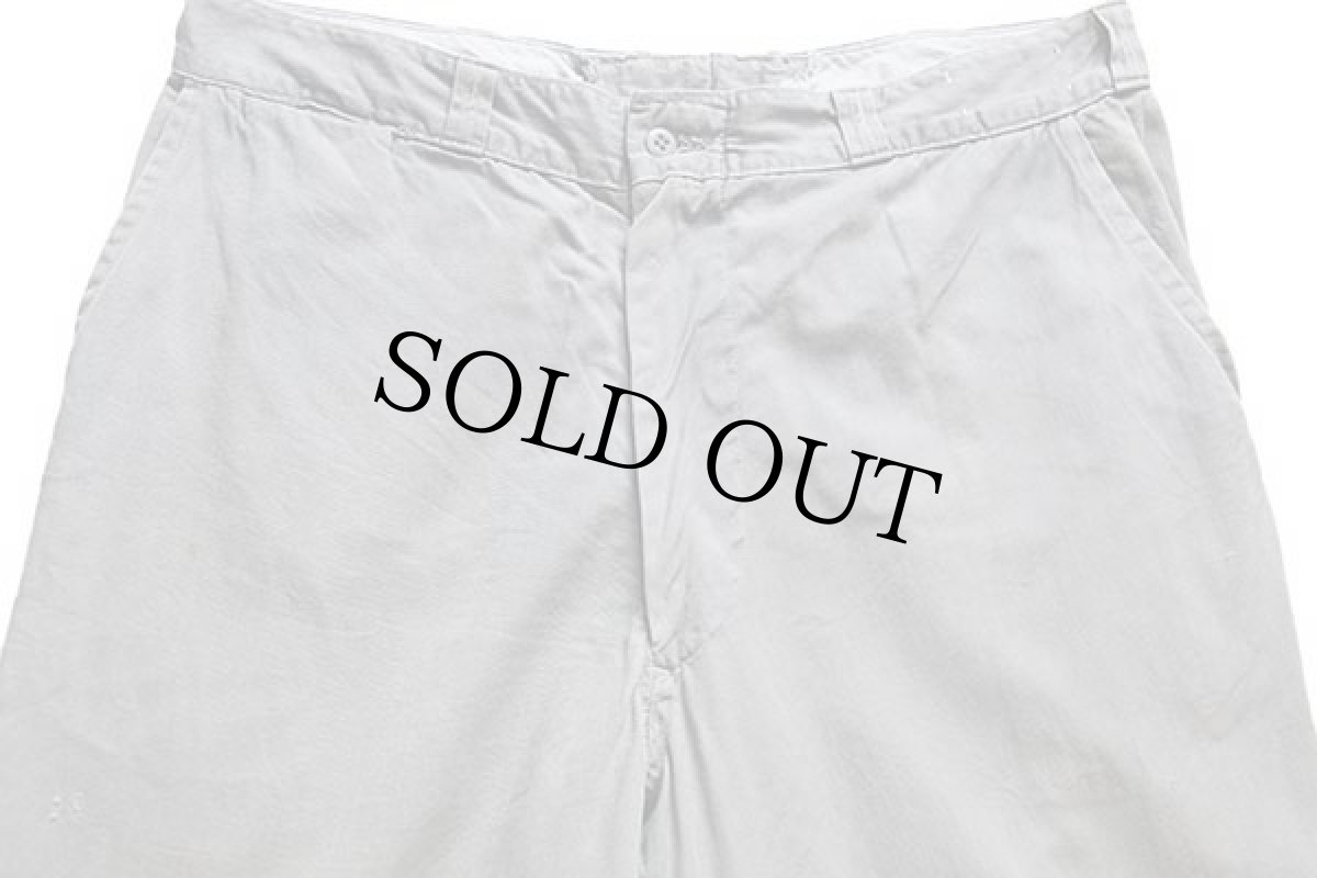 画像4: 60s UNKNOWN コットンツイル ワークパンツ カスタム グレー w34 (4)