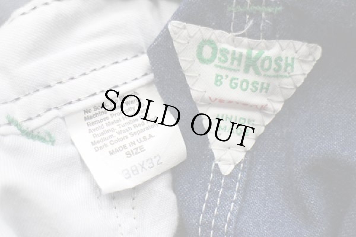 画像4: 80s USA製 OSHKOSH B'GOSH デニム オーバーオール w38 L32 (4)