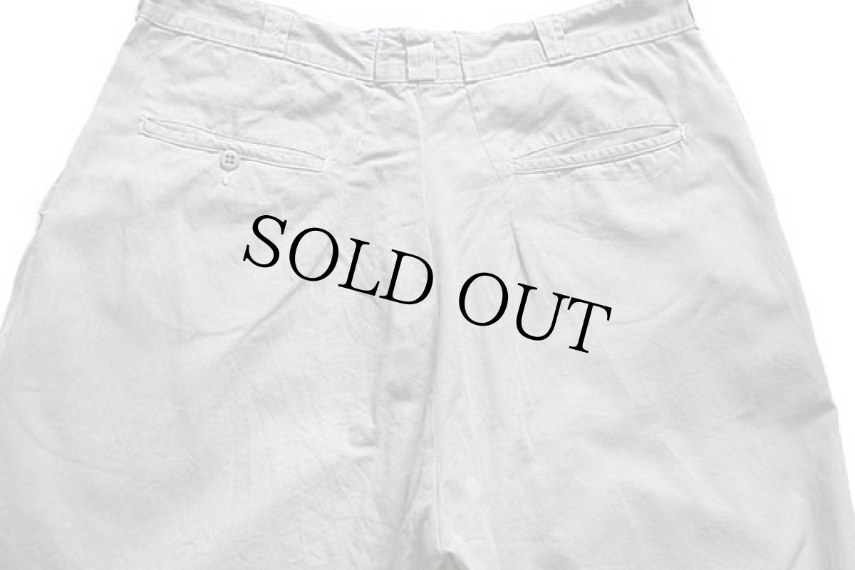 画像5: 60s UNKNOWN コットンツイル ワークパンツ カスタム グレー w34 (5)