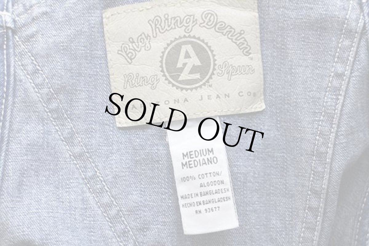 画像4: 00s ARIZONA Big Ring Denim デニム オーバーオール (4)