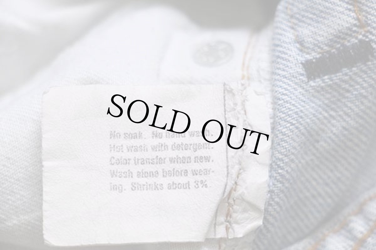 画像6: 80s USA製 Levi'sリーバイス 505 黒カン デニムパンツ w30 (6)