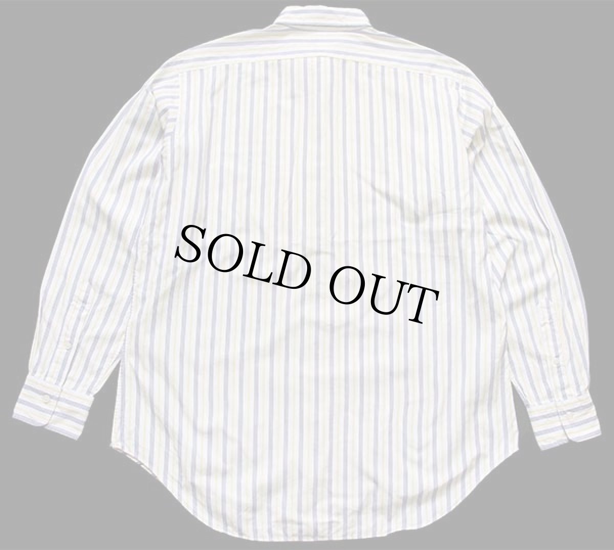 画像2: 90s ポロ ラルフローレン ランダムストライプ タブカラー コットン ドレスシャツ 15.5 (2)