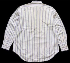 画像2: 90s ポロ ラルフローレン ランダムストライプ タブカラー コットン ドレスシャツ 15.5 (2)
