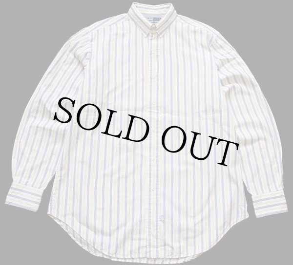 90s ポロ ラルフローレン ランダムストライプ タブカラー コットン