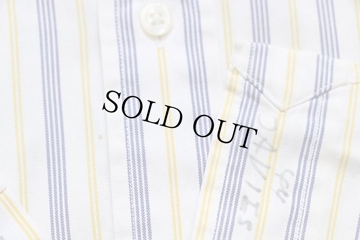 画像6: 90s ポロ ラルフローレン ランダムストライプ タブカラー コットン ドレスシャツ 15.5 (6)