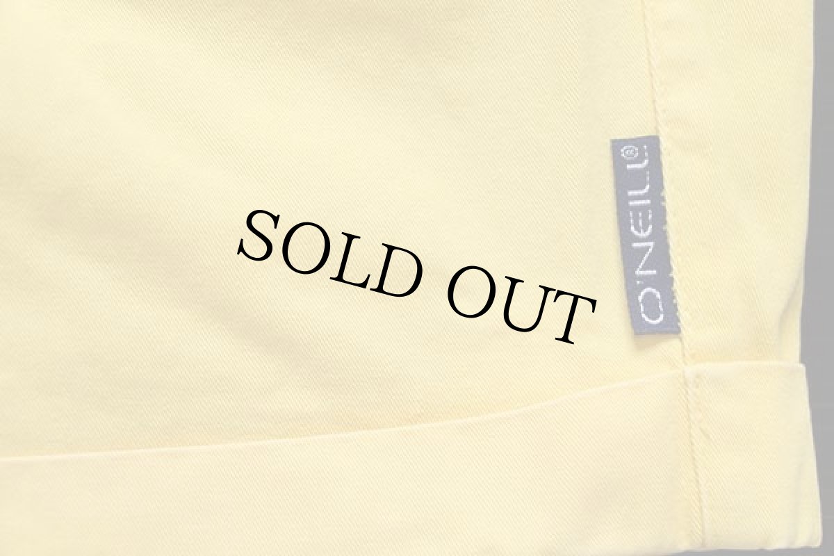 画像6: 90s O'NEILLオニール ツータック コットン チノ ショートパンツ 黄 w32★ショーツ (6)