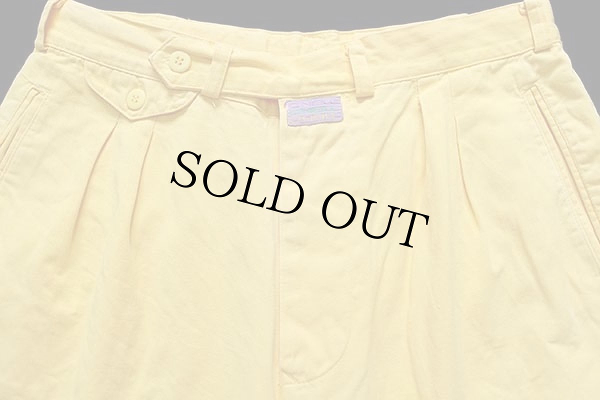 画像3: 90s O'NEILLオニール ツータック コットン チノ ショートパンツ 黄 w32★ショーツ (3)