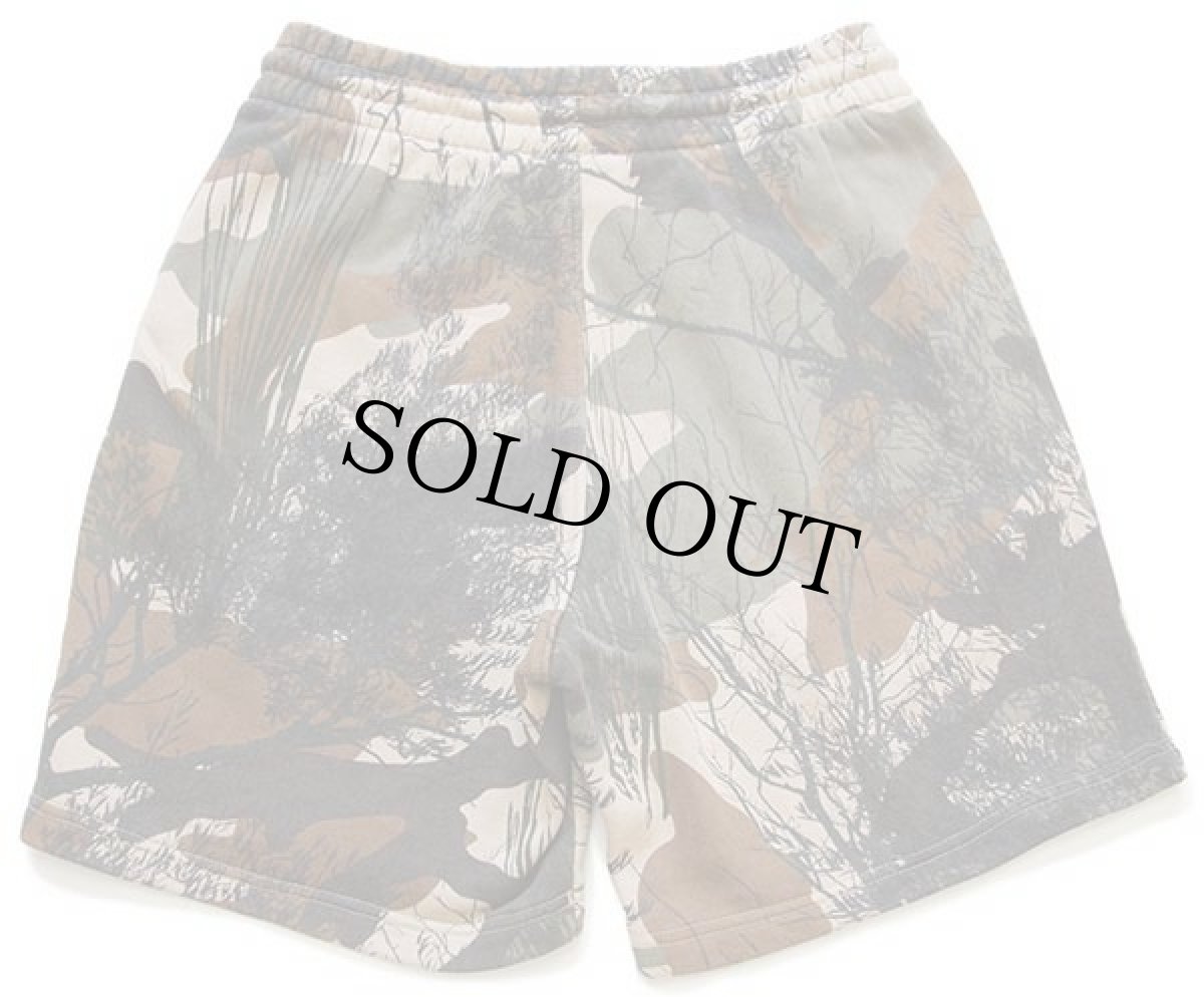 画像2: adidasアディダス トレフォイル ロゴ刺繍 迷彩柄 コットン スウェット ショートパンツ S★ショーツ (2)