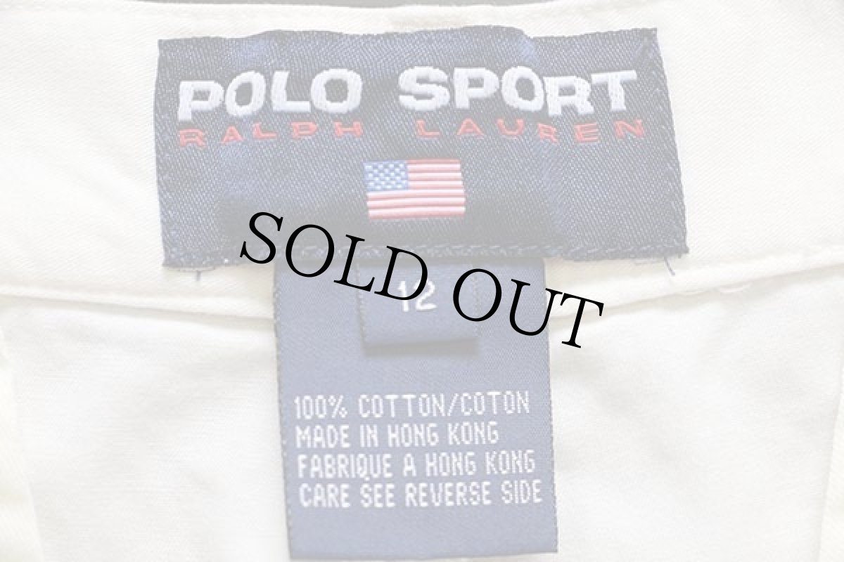 画像5: 90s POLO SPORTポロ スポーツ ラルフローレン ツータック コットン チノ ショートパンツ アイボリー 12★ショーツ (5)