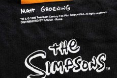 画像5: 90s Hanes The Simpsons シンプソンズ バート 両面プリント コットンTシャツ 黒 L (5)