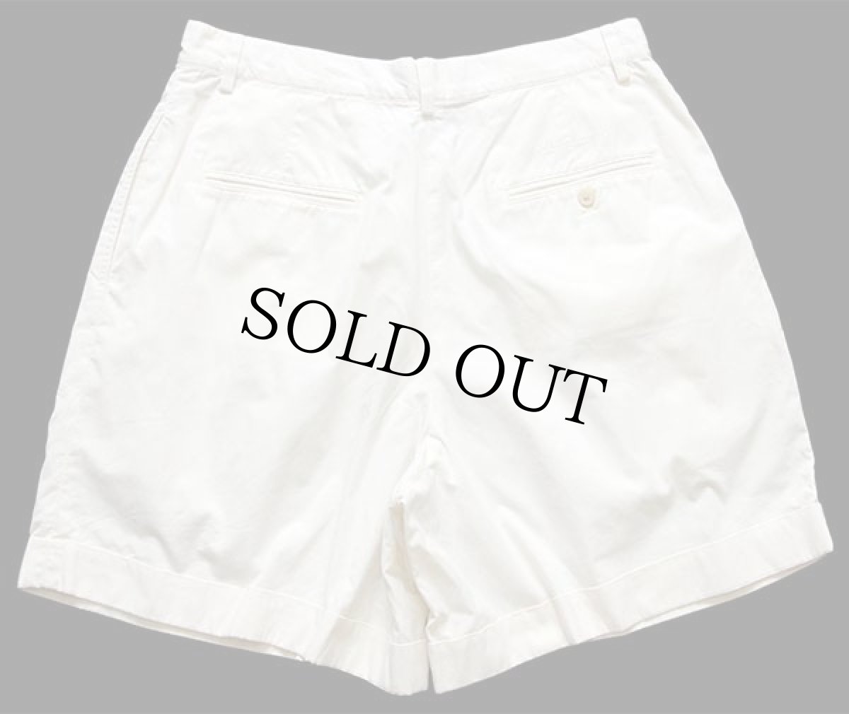 画像2: 90s POLO SPORTポロ スポーツ ラルフローレン ツータック コットン チノ ショートパンツ アイボリー 12★ショーツ (2)