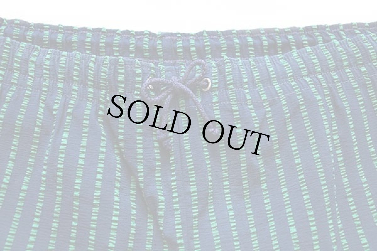 画像6: 80s LACOSTE ラコステ ストライプ ストレッチ ショートパンツ 紺×緑 6★ショーツ (6)