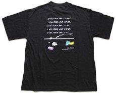 画像3: 90s Hanes The Simpsons シンプソンズ バート 両面プリント コットンTシャツ 黒 L (3)