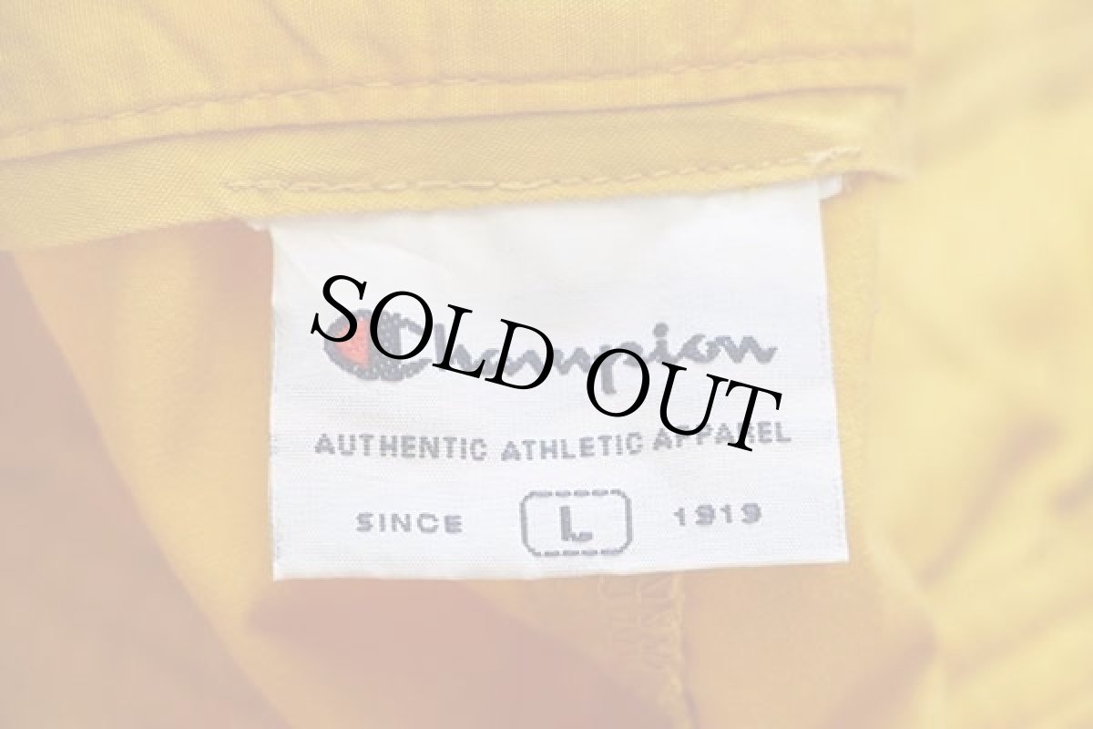 画像5: Championチャンピオン スクリプト ロゴ刺繍 コットンポプリン カーゴ ショートパンツ マスタード L★ショーツ (5)