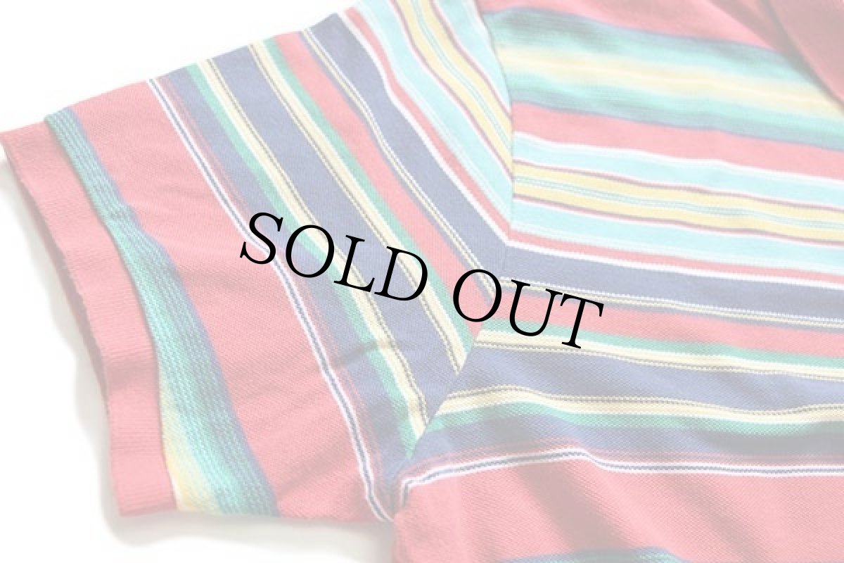 画像6: 00s ポロ ラルフローレン ラグ柄 コットン 鹿の子 ポロシャツ XL (6)