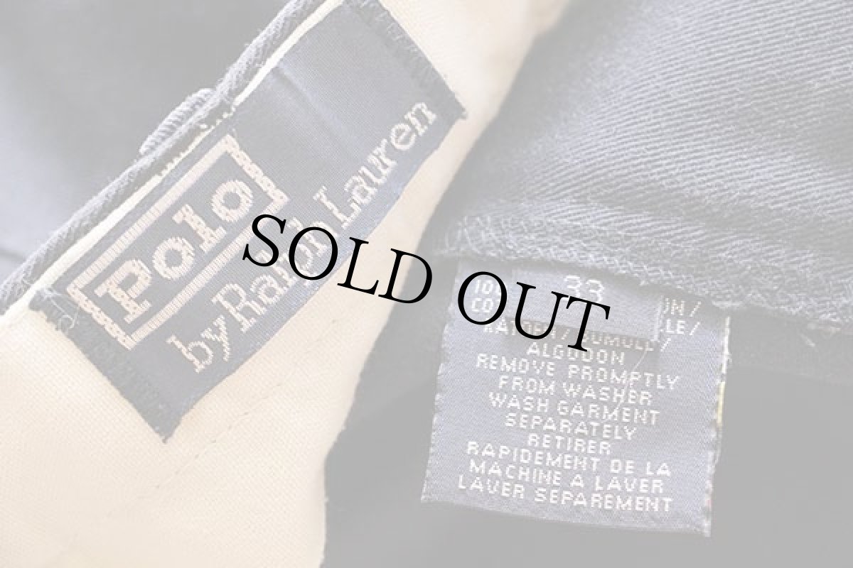 画像5: 90s ポルトガル製 ポロ ラルフローレン コットン チノ ショートパンツ 紺 33★ショーツ (5)