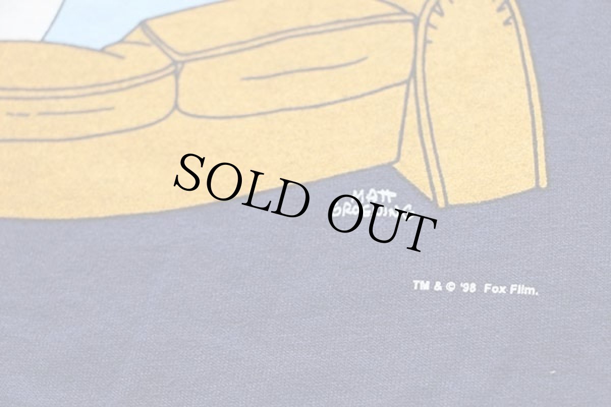 画像5: デッドストック★90s The Simpsons シンプソンズ ホーマー Duff BEER コットンTシャツ 紺 XL (5)