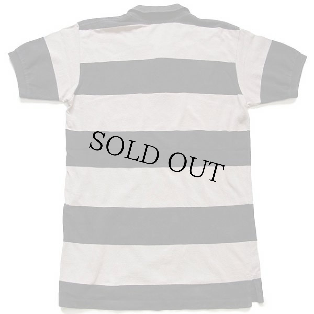 画像2: 90s POLO SPORTポロ スポーツ ラルフローレン 太ボーダー コットン 鹿の子 ポロシャツ 黒×グレーベージュ M (2)