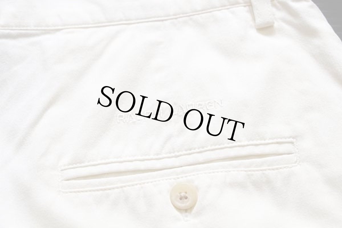 画像6: 90s POLO SPORTポロ スポーツ ラルフローレン ツータック コットン チノ ショートパンツ アイボリー 12★ショーツ (6)