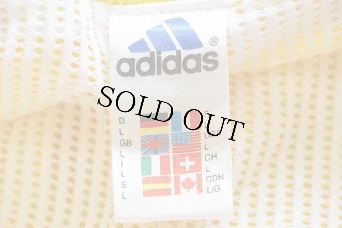 画像4: 90s adidasアディダス トレフォイル ビッグロゴ ナイロン ショートパンツ 黄 L★ショーツ (4)