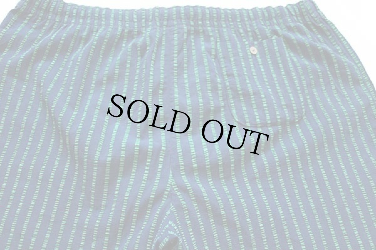 画像3: 80s LACOSTE ラコステ ストライプ ストレッチ ショートパンツ 紺×緑 6★ショーツ (3)