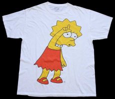 画像2: The Simpsons シンプソンズ リサ コットンTシャツ 白 L (2)