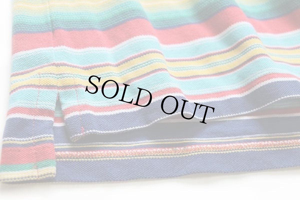 画像5: 00s ポロ ラルフローレン ラグ柄 コットン 鹿の子 ポロシャツ XL (5)