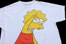 画像1: The Simpsons シンプソンズ リサ コットンTシャツ 白 L (1)