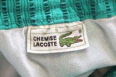 画像4: 70s CHEMISE LACOSTE ラコステ ストライプ ストレッチ ショートパンツ 薄緑×緑 5★ショーツ (4)