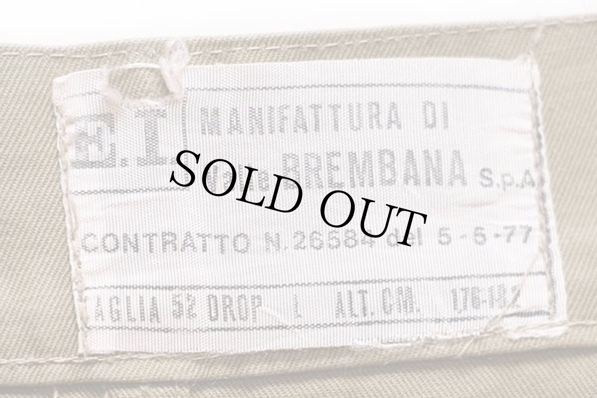 画像5: 70s イタリア軍 ツータック コットンツイル ショートパンツ カーキ w35★ショーツ (5)