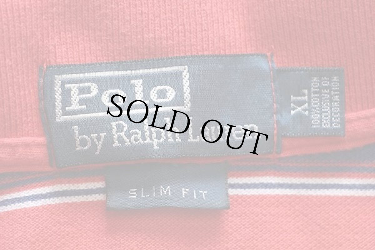 画像4: 00s ポロ ラルフローレン ラグ柄 コットン 鹿の子 ポロシャツ XL (4)