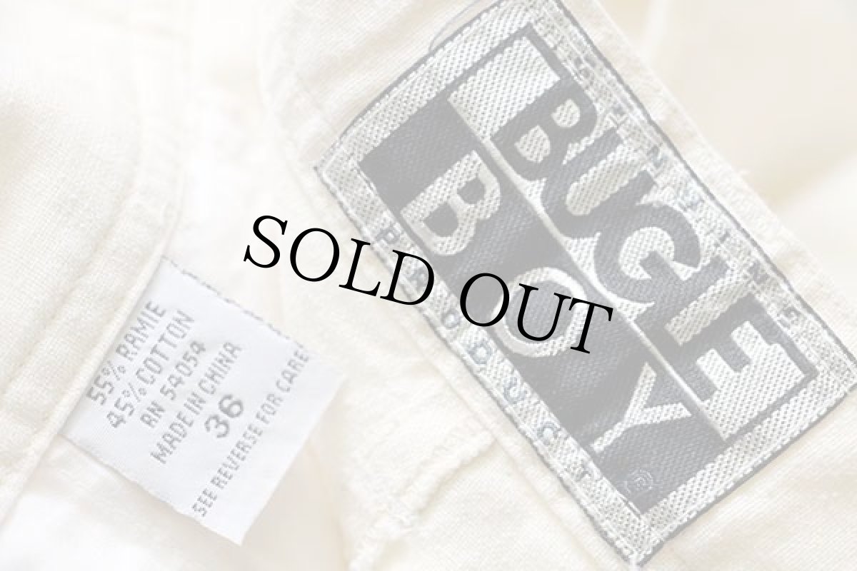 画像5: 90s BUGLE BOY ツータック ラミー×コットン ショートパンツ 生成り 36★ショーツ (5)