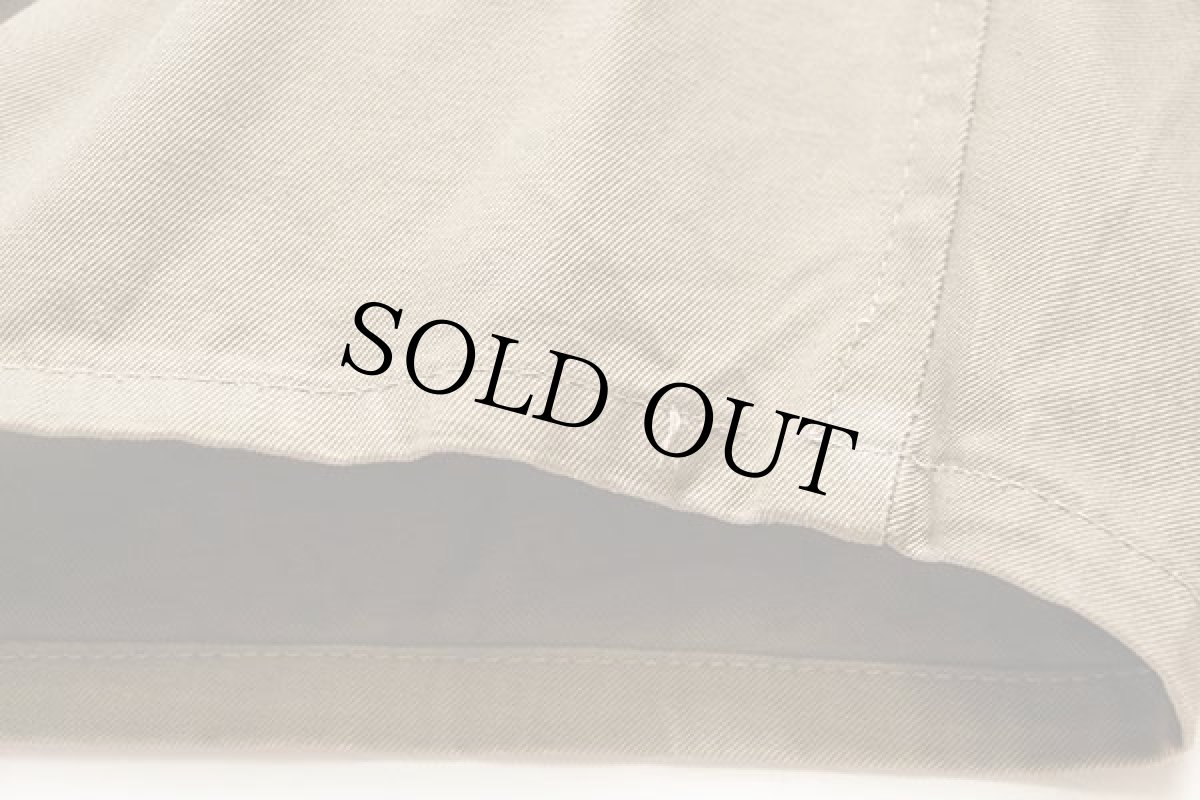 画像6: 70s イタリア軍 ツータック コットンツイル ショートパンツ カーキ w35★ショーツ (6)