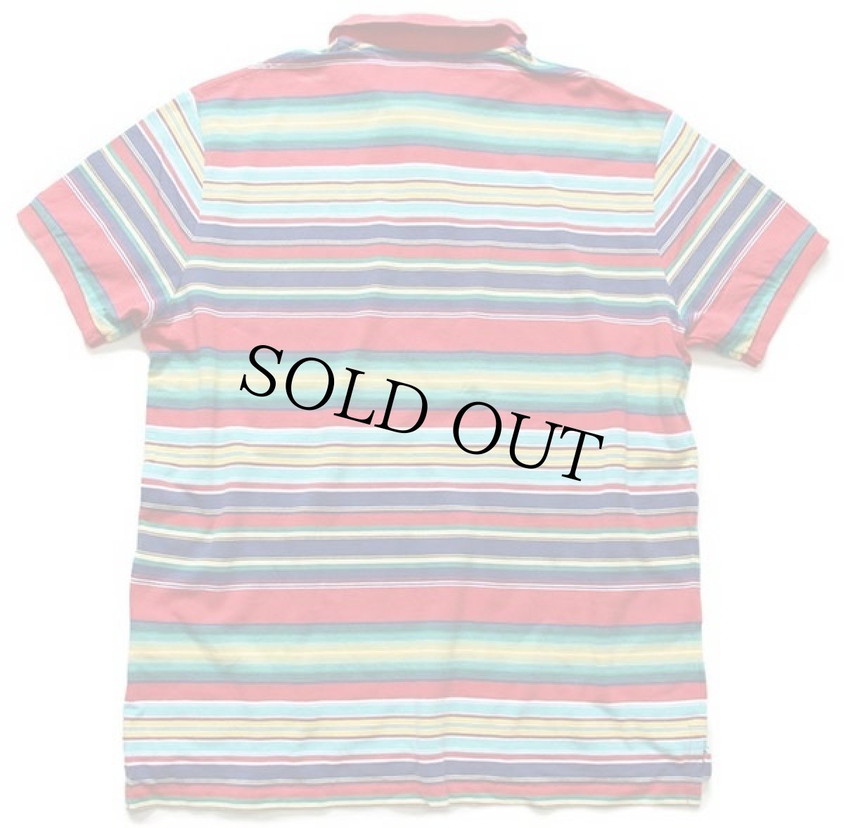 画像2: 00s ポロ ラルフローレン ラグ柄 コットン 鹿の子 ポロシャツ XL (2)