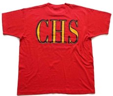 画像3: 90s USA製 インディアンヘッド CHS Tシャツ 赤 XL (3)