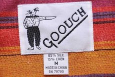 画像4: 90s GOOUCH ランダムストライプ シルク×リネンシャツ M (4)