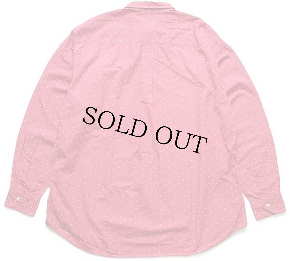 画像2: イタリア製 HUGO BOSS twenty ドット柄 コットンシャツ カーマイン×白 L (2)