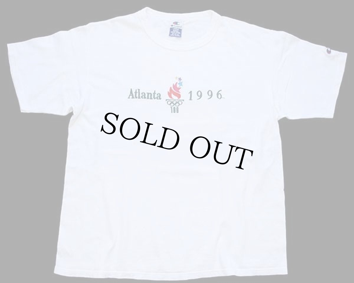 画像2: 90s USA製 Championチャンピオン Atlanta 1996 Olympicオリンピック 刺繍 コットンTシャツ 白 L (2)