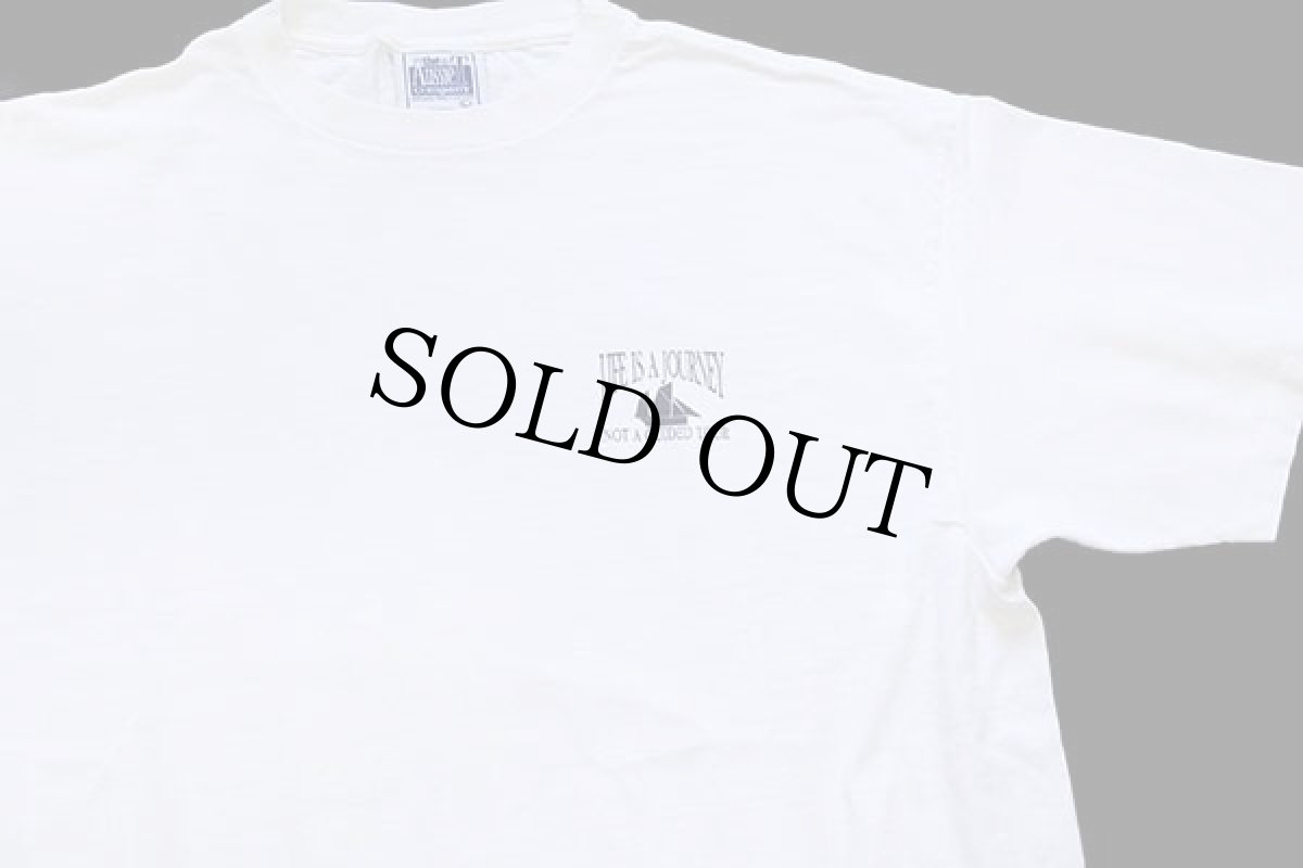 画像3: 90s USA製 LIFE IS A JOURNEY NOT A GUIDED TOUR 両面プリント ヘビー コットンTシャツ 白 L (3)