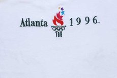 画像5: 90s USA製 Championチャンピオン Atlanta 1996 Olympicオリンピック 刺繍 コットンTシャツ 白 L (5)