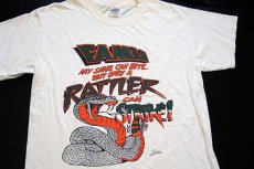 画像1: 00s FAMU RATTLER STRiKE! スネーク コットンTシャツ 生成り L (1)