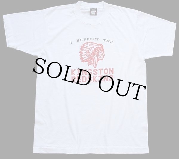 90s USA製 I SUPPORT THE KINGSTON REDSKINS インディアンヘッド