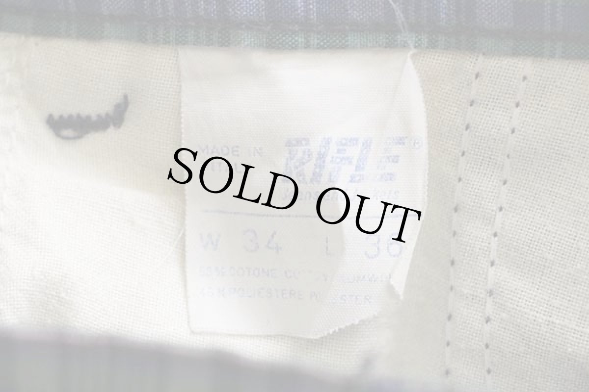 画像6: 90s イタリア製 RIFLE チェック ツータック スラックス コットン×ポリエステルパンツ w34 (6)