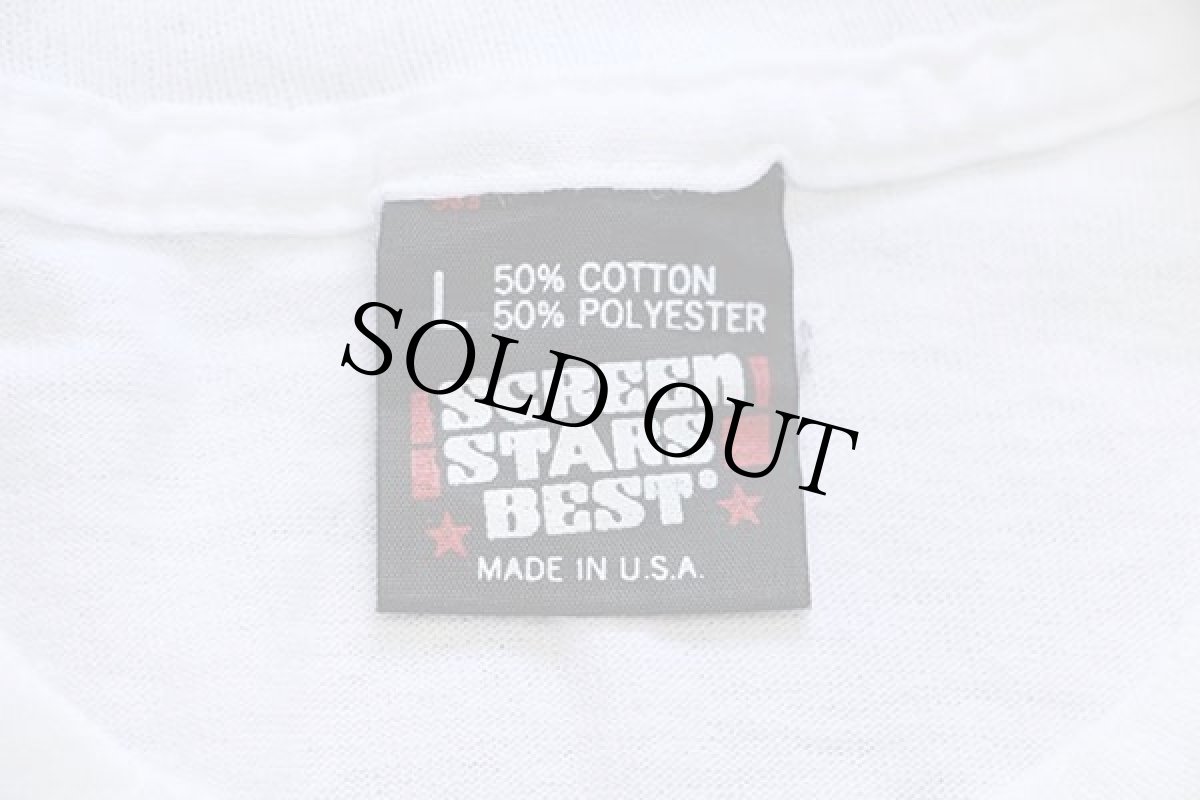 画像5: 90s USA製 I SUPPORT THE KINGSTON REDSKINS インディアンヘッド Tシャツ 白 L (5)