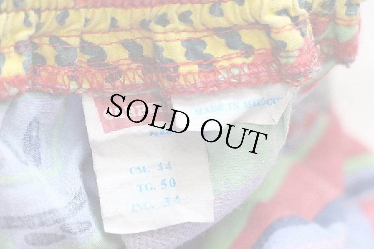 画像6: 90s CARRERA 全面 アート コットン イージーパンツ w34 (6)