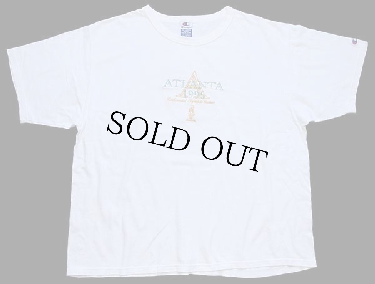 画像2: 90s Championチャンピオン ATLANTA 1996 Olympicオリンピック 刺繍 コットンTシャツ 白 XXL★特大 (2)